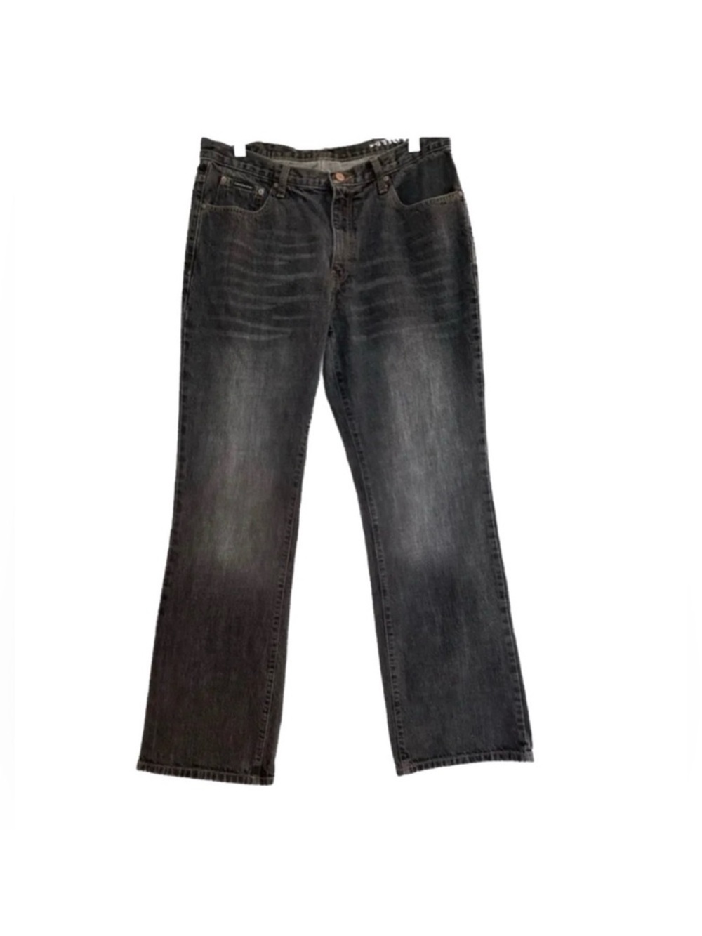 CALVIN KLEIN ~ Men’s black wash jeans 34 x 32 bootcut casual dressy masculine